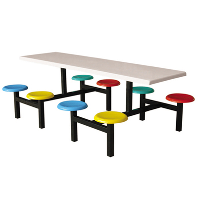 八人圆凳快餐桌椅